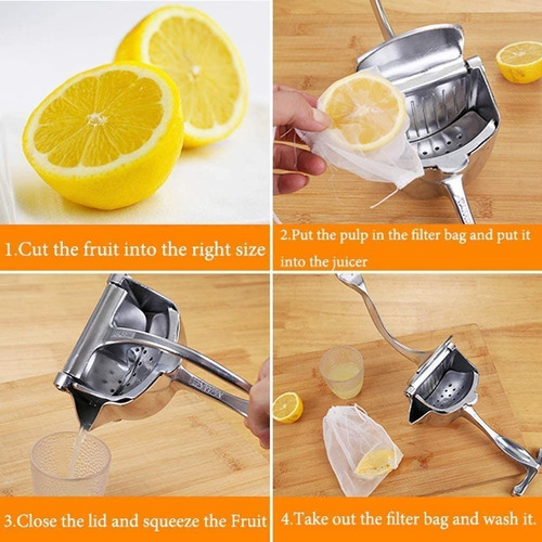 Exprimidor Manual De Lima Limón Naranja Metal Extra Grande Jugo Alta Calidad Everest