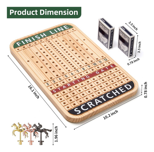 Juego De Mesa De Carreras De Caballos De 16 Pulgadas, Juegos
