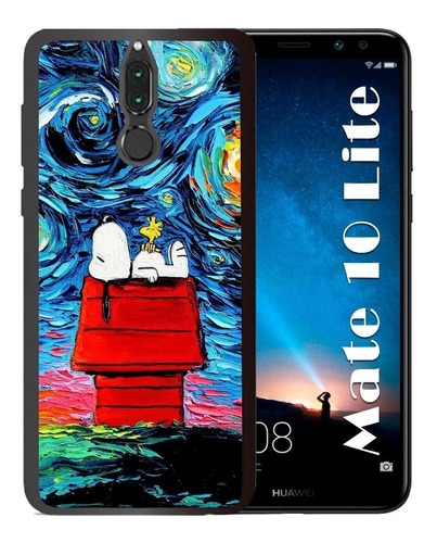 Funda Huawei Mate 10 Lite Snoopy Vg Tpu/aluminio Uso Rudo
