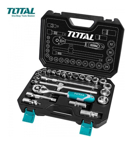 Set Herramientas Bocallaves Tubos 25 Pcs 1/2 Total Tht121251