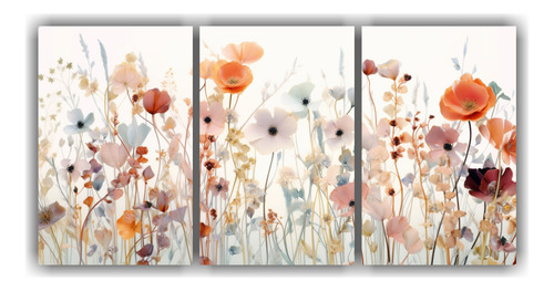 3 Artes De Pared Inspirador Orquídea Living 120x60cm