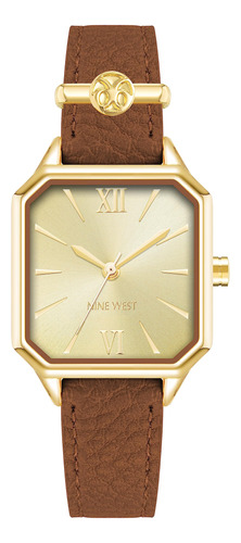 Nine West Reloj Con Correa Acentuada Con Encanto Con Logotip