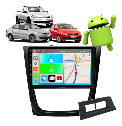 Multimídia 9 Pol Android Gol G5 2008-2012 Spotify Tv Gps Cor Preto