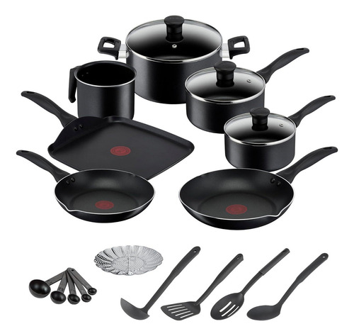 Bateria De Cocina T-fal Easy Care B466sk84 20 Piezas Antiadh