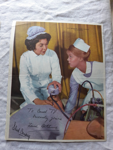 Antiguo Poster Revista Canal Tv - Zina Bethune Shirl Conway 