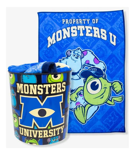 Kit Manta Com Balde Monstros Sa - Disney Zna Criativa