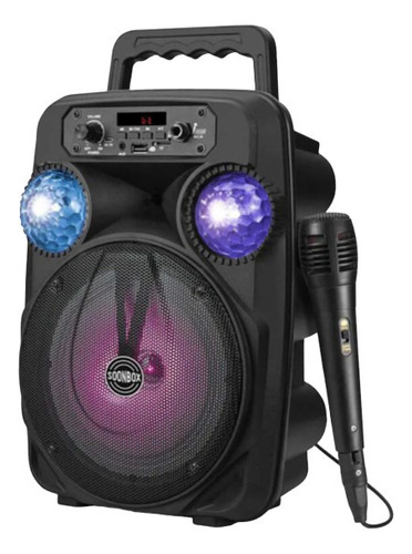 Cabina De Sonido Parlantes Rgb Bluetooth Led Usb Microfono