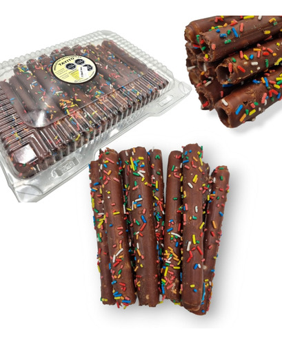 Cuchufli Chocolate Con Chispas De Colores (50 Unidades)