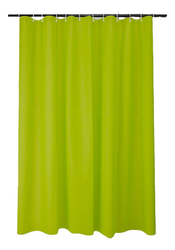 Cortina Para Baño Impermeable Colores 12 Ganchos 180 X 180cm