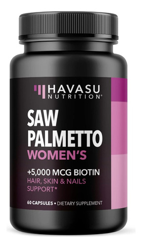 Saw Palmetto Para Mujer + Biotina 5000 Mcg Havasu 60 Cápsula