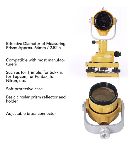 Total Station Prism Single Con Bolsa Para Rango Topcon