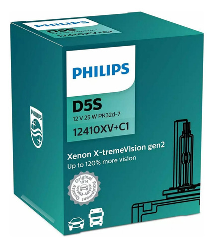 Ampolleta Xenon Philips D5s X-tremevision Gen2 150% Más Luz