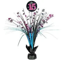 Comprar 4 Centros Mesa Xv 15 Años Metalicos Decoración Fiesta Quince