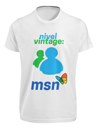 Playera Nivel Vintage Msn, Retro, Msn Messenger, Para Regalo