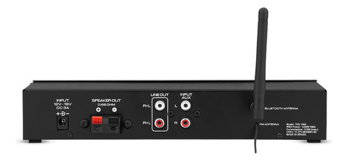 Amplificador Receiver Residencial Taramps Ths 1900 60w Rms Cor Preto Potência De Saída Rms 60 W