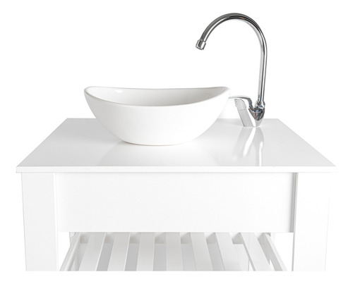 Imagen 6 de 7 de Vanitory 100% Laqueado Blanco Oscuro 60cm (mueble Solo)