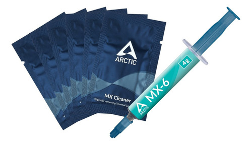 Arctic Mx-6 4gr Compuesto Térmico + 6 Paños Limpiadores 