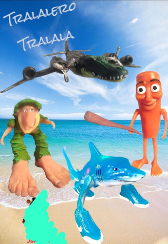 Figuras C/luz Tralalero Tralala Crocodilo Capuchina Tung Tun