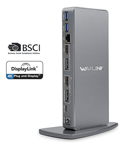 Wavlink Usb 3.0 Universal Laptop Docking Station - Dual 5k/4