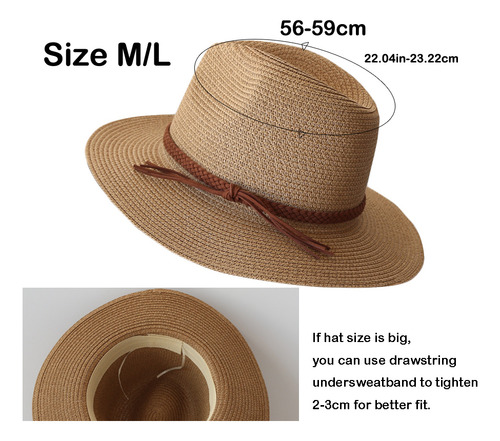 Sombrero De Panamá De Paja Con Ala Ancha Para Mujer, Modelo