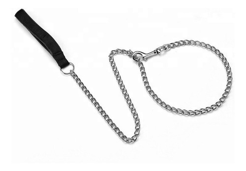 Correa Perros Cadena 120cm, 4mm De Espesor, Gancho Blindado