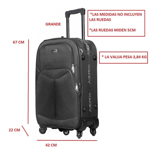 Cuánto mide una maleta?