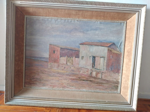 Domingo Pronsato Original. 86 X 70. 1940 Casas Del Pueblo (Usado)