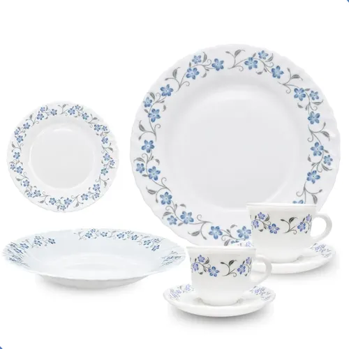 Aparelho De Jantar 20 Peças Vidro Opaline Para Almoço/jantar
