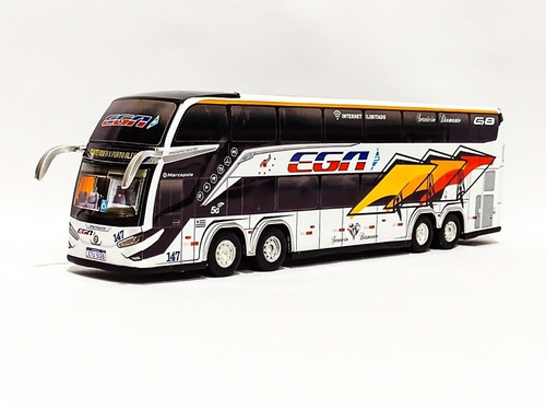 Miniatura Ônibus Ega Uruguay G8 Dd 4 Eixos 30 Centímetros.