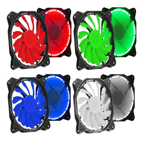 Cooler Fan Led Dx-12f Verde Azul Branco Vermelho 120mm 12cm Pc Gamer