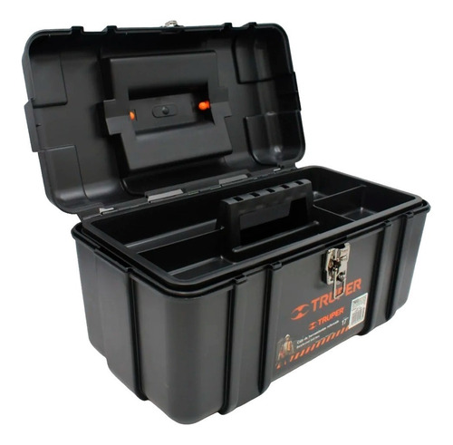 Imagen 2 de 4 de Caja Para Herramienta 17 PuLG Truper Chp-17x Reforzada Calidad Industrial Negro Mv Electronica