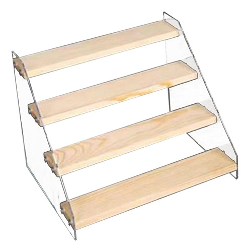 Expositor De Madera Con Soporte De Acrílico 4 Capas