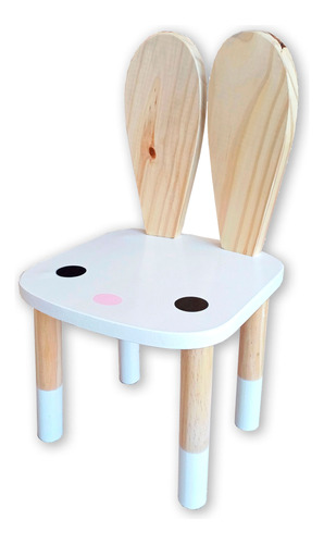 Silla Conejo Madera Kids Niños Nordico Escandinavo Encastre