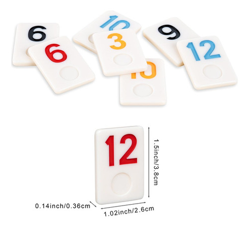 Zoocen Rummy Cube Con 4 Estantes De Plástico, Juego De 106