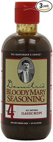 Demitri De Bloody Mary Condimentos, Receta Clásica, Botellas