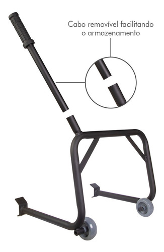 Imagem 6 de 10 de Cavalete Moto Universal Pedaleira Estribo Evolution