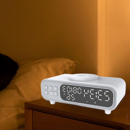 Carregador Sem Fio Multi Led Luz Noturna 15w Estação De