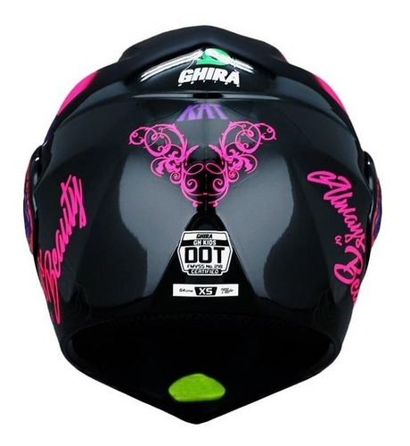Imagen 5 de 6 de Casco Para Niño Niña Infantil Ghira Abatible Certificado Dot