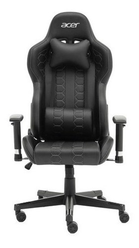 Silla Gamer Acer Shark Cómoda Resistente 120kg Diginet Color Negro/Blanco Material del tapizado Cuero sintético