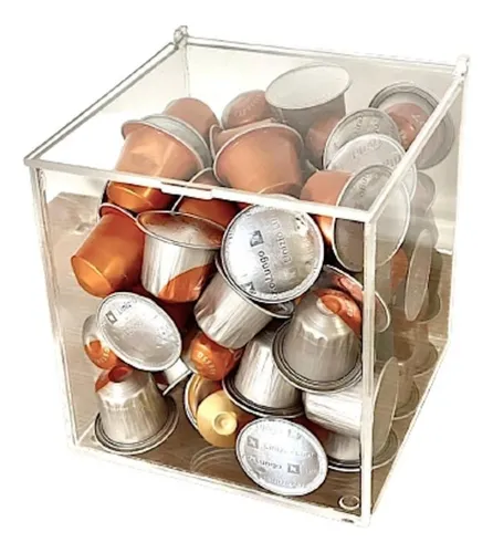 Caixa Acrílica Organizador De Cápsulas Café Nespresso Cor Transparente Cristal
