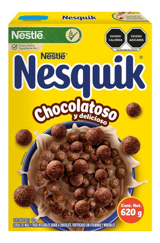 Nestle Cereal De Maíz Y Trigo Sabor Chocolate Nesquik 620 Gr
