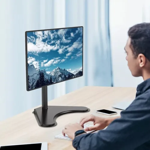 Soporte Base Poste 40cm Monitor Universal P/ Mesa Escritorio