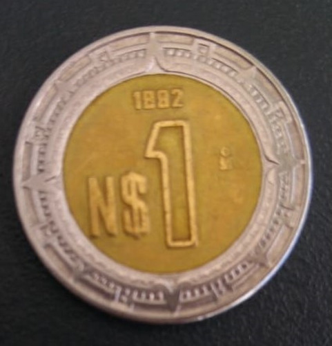 Moneda De N$1 Peso Bimetálica