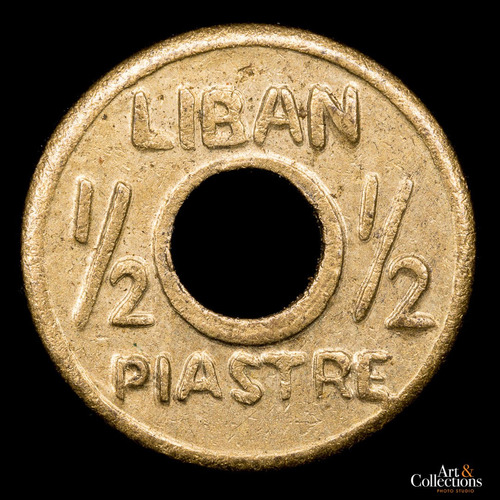 Libano Frances, 1/2 Piastre, 1941. Il Guerra. Sin Circular (Usado)