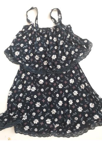 Vestido Algodon C/bord. Crochet T. 15/16a Abercrombie Import