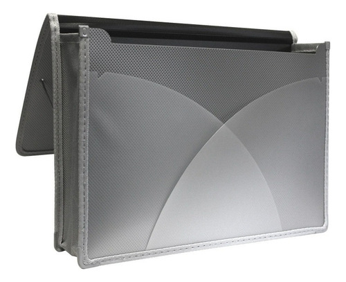 Portadocumentos Cartera Expandible Oxford Carta Carpeta Color Gris