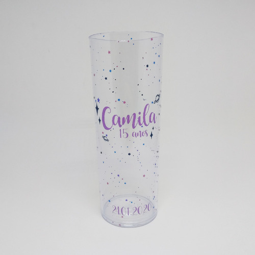 10 Copos Long Drink Personalizados Galaxia Estrelas