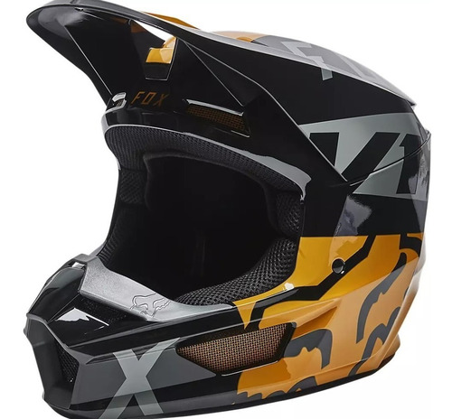 Casco V1 Skew Blronce Proteccion Atv Motocross Fox Juri