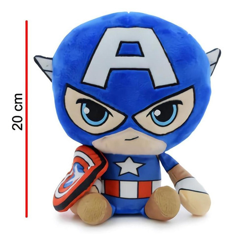 Imagen 2 de 11 de Peluche De Super Heroes Marvel 20cm Surtidos Phi Phi Toys
