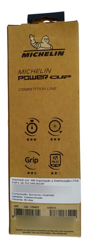 Pneu Michelin 700x25c Power Cup Competition Line Tubeless
